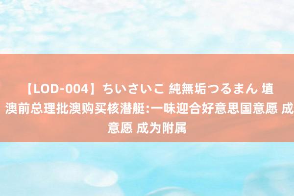 【LOD-004】ちいさいこ 純無垢つるまん 埴生みこ 澳前总理批澳购买核潜艇:一味迎合好意思国意愿 成为附属