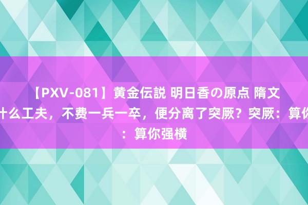 【PXV-081】黄金伝説 明日香の原点 隋文帝用什么工夫，不费一兵一卒，便分离了突厥？突厥：算你强横