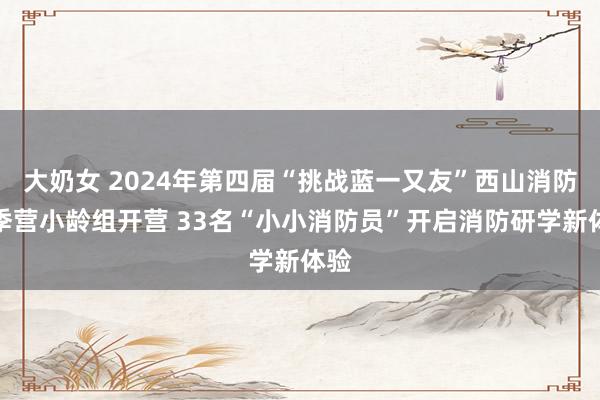 大奶女 2024年第四届“挑战蓝一又友”西山消防夏季营小龄组开营 33名“小小消防员”开启消防研学新体验