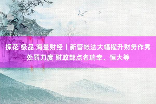 探花 极品 海量财经丨新管帐法大幅擢升财务作秀处罚力度 财政部点名瑞幸、恒大等