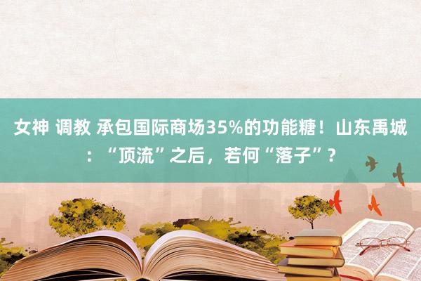 女神 调教 承包国际商场35%的功能糖！山东禹城：“顶流”之后，若何“落子”？