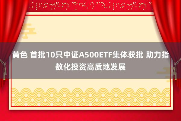 黄色 首批10只中证A500ETF集体获批 助力指数化投资高质地发展